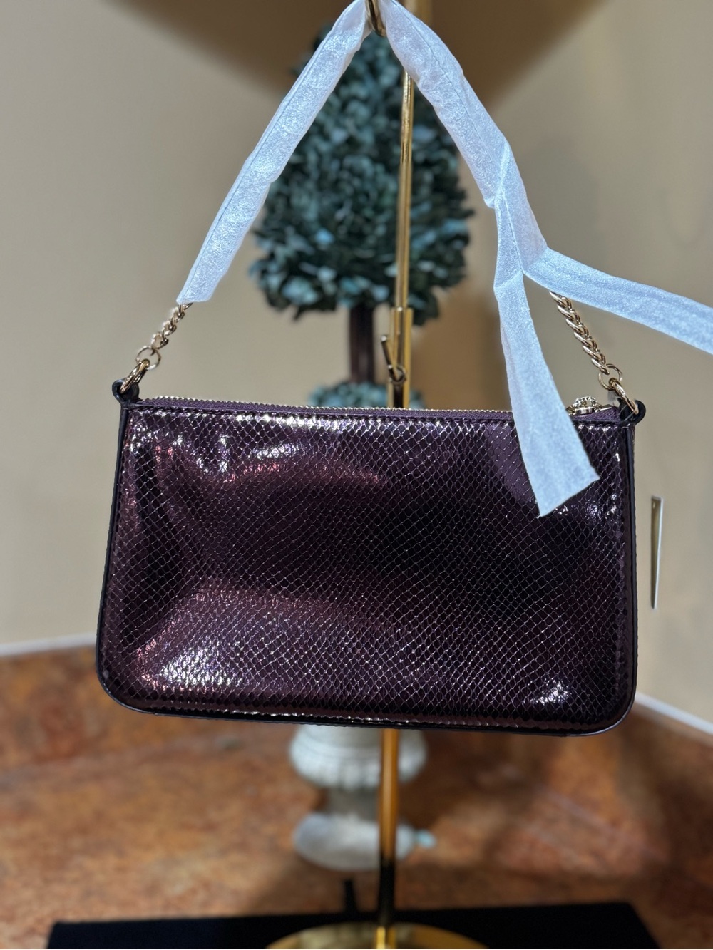 Michael Kors Burgundy Metallic Bag, NWT - Picture 2 of 8